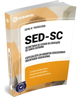 Capa: Material Didático - SED-SC - Especialista em Assuntos Educacionais - Orientador Educacional
