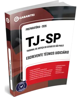 Capa: Apostila Preparatória  -  TJ-SP - Escrevente Técnico Judiciário