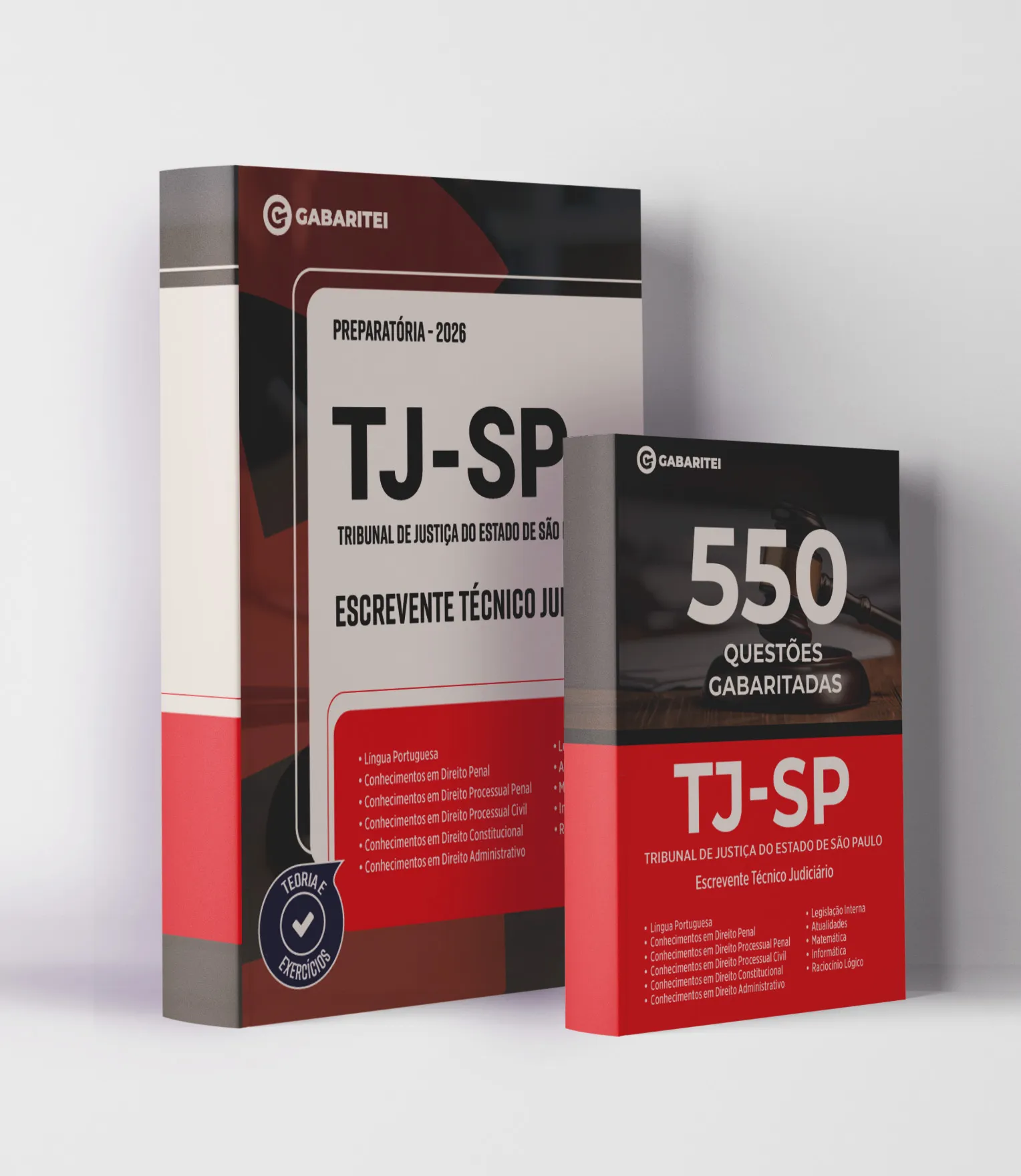 Capa: Combo - TJ-SP - Escrevente Técnico Judiciário (Apostila + Caderno de 550 Questões Gabaritadas)