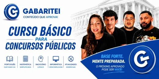 Capa: Curso Online - Básico para Concursos Públicos