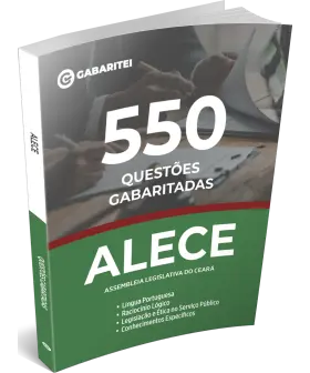 Capa: Caderno Questão - ALECE - 550 Questões Gabaritadas - Técnico Legislativo