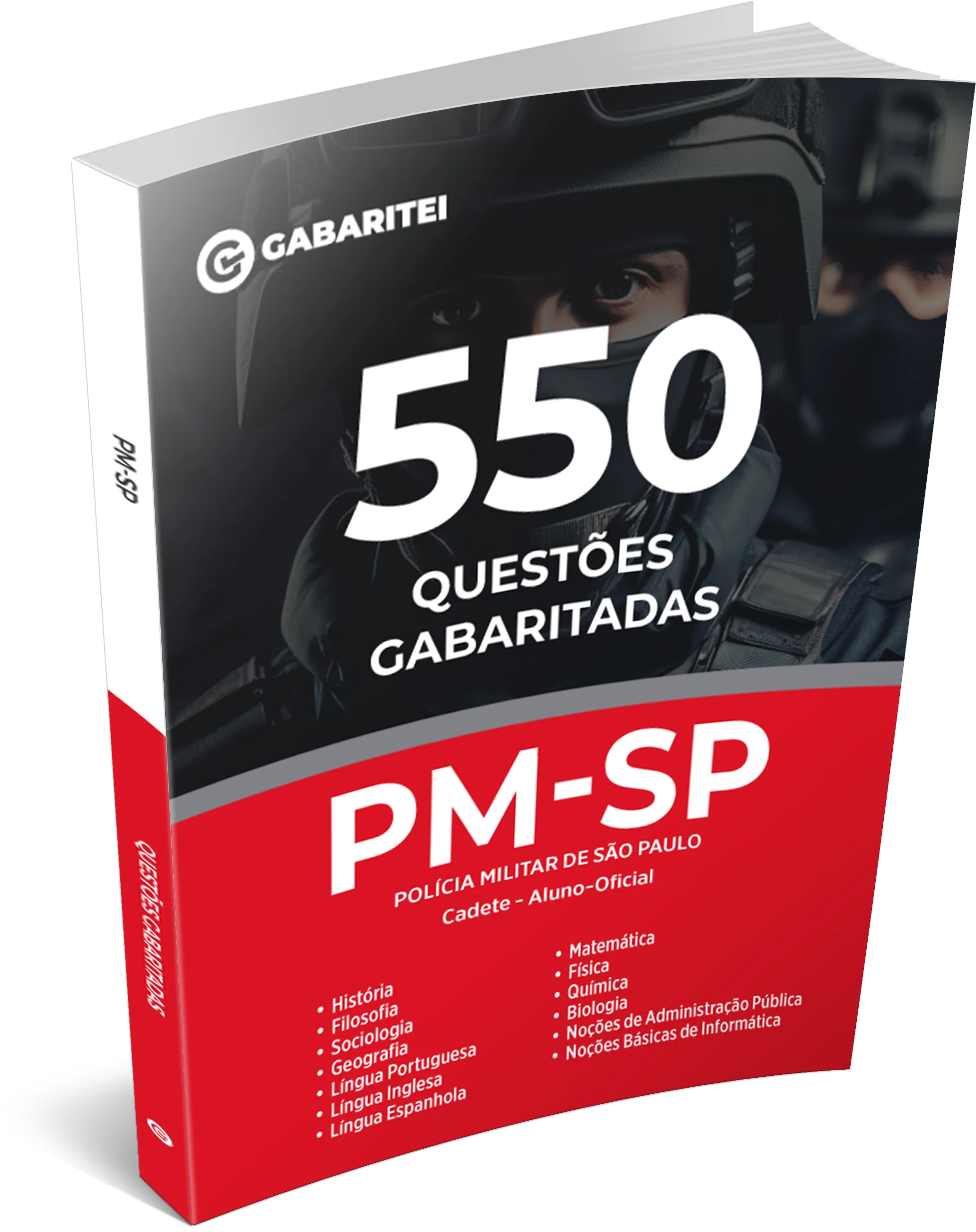 Caderno de Questões - PM-SP - Cadete - Aluno Oficial- 550 Questões Gabaritadas