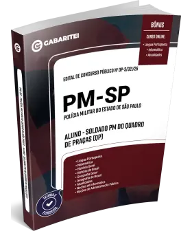 Capa: Material Didático - PM-SP - Aluno - Soldado PM do Quadro de Praças (QP)