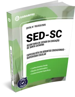 Capa: Material Didático - SED-SC - Especialista em Assuntos Educacionais - Supervisor Escolar