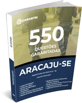 Capa: Caderno Questão - Prefeitura de Aracaju - SE - 550 Questões Gabaritadas