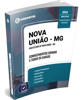 Capa: Material Didático - Prefeitura de Nova União - MG - Conhecimentos Comuns a todos os Cargos