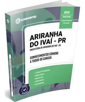 Capa: Material Didático - Prefeitura de Ariranha do Ivaí - PR - Conhecimentos Comuns a todos os Cargos