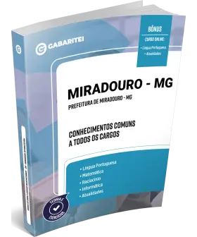 Capa: Material Didático - Prefeitura de Miradouro - MG - Conhecimentos Comuns a todos os Cargos