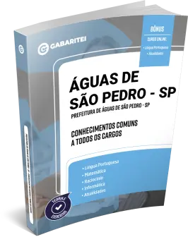 Capa: Material Didático - Prefeitura de Águas de São Pedro - SP - Conhecimentos Comuns a todos os Cargos