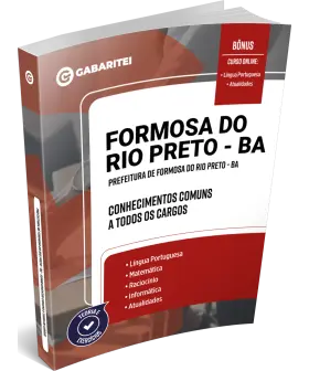 Capa: Material Didático - Prefeitura de Formosa do Rio Preto - BA - Conhecimentos Comuns a todos os Cargos