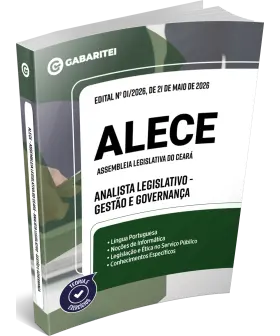 Capa: Material Didático - ALECE - Analista Legislativo - Gestão e Governança