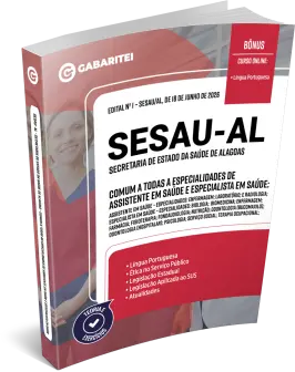 Capa: Material Didático - SESAU - AL - Comum a Todas a Especialidades de Assistente em Saúde e Especialista em Saúde
