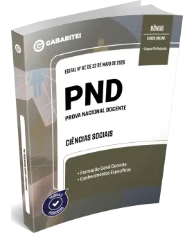 Capa: Apostila - PND - Prova Nacional Docente - Ciências Sociais