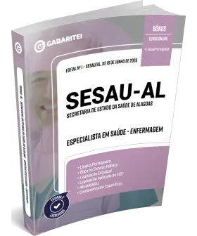 Capa: Apostila SESAU - AL - Especialista em Saúde - Enfermagem