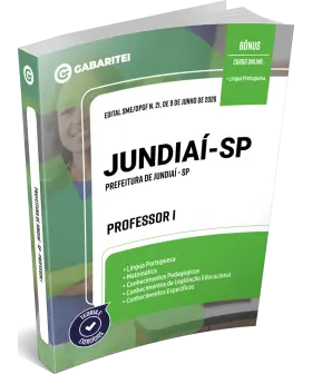 Capa: Apostila Prefeitura de Jundiaí - SP - Professor I