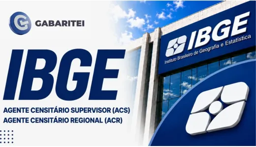 Capa: Curso Online IBGE - Agente Censitário Supervisor (ACS) e Agente Censitário Regional (ACR)