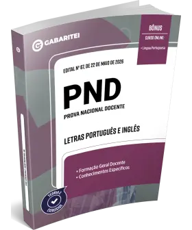 Capa: Apostila PND - Letras Português e Inglês
