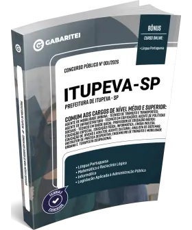 Capa: Apostila Prefeitura de Itupeva - SP - Comum aos cargos de Nível Médio e Superior