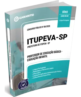 Capa: Apostila Prefeitura de Itupeva - SP - Professor de Educação Básica - Educação Infantil