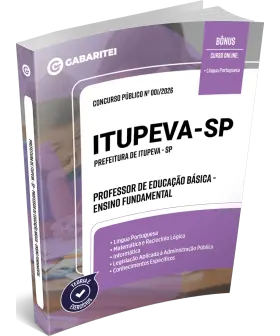 Capa: Apostila Prefeitura de Itupeva - SP - Professor de Educação Básica - Ensino Fundamental