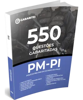 Capa: Caderno Questões PM - PI - 550 Questões Gabaritadas