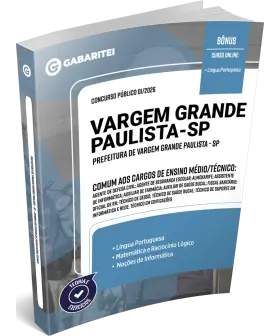 Capa: Apostila Prefeitura de Vargem Grande Paulista - SP - Comum aos Cargos de Ensino Médio/Técnico