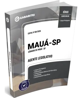 Capa: Apostila Câmara de Mauá - SP - Agente Legislativo