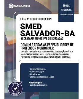 Capa: Apostila SMED-BA - Comum a todas as Especialidades de Professor Municipal I