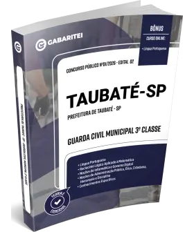 Capa: Apostila Prefeitura de Taubaté - SP - Guarda Civil Municipal 3ª Classe