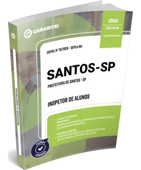 Capa: Apostila Prefeitura de Santos - SP  - Inspetor de Alunos