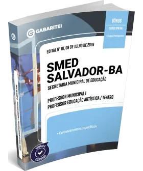 Capa: Apostila SMED Salvador-BA - Professor Municipal I - Professor Educação Artística /Teatro