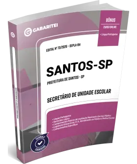 Capa: Apostila Prefeitura de Santos - SP - Secretário de Unidade Escolar