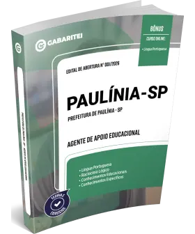 Capa: Apostila Prefeitura de Paulínia - SP - Agente de Apoio Educacional