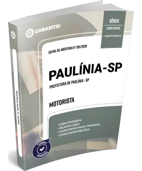 Capa: Apostila Prefeitura de Paulínia - SP - Motorista