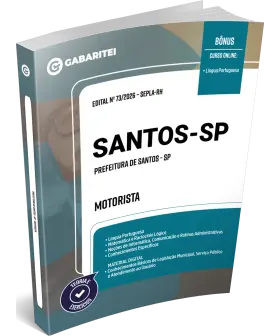 Capa: Apostila Prefeitura de Santos - SP - Motorista