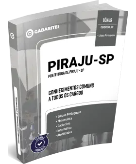 Capa: Apostila Prefeitura de Piraju - SP - Conhecimentos Comuns a todos os Cargos
