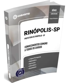 Capa: Apostila Prefeitura de Rinópolis - SP - Conhecimentos Comuns a todos os Cargos