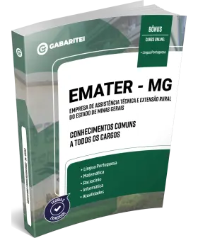 Capa: Apostila Emater - MG	- Conhecimentos Comuns a todos os Cargos