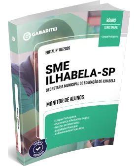 Capa: Apostila SME Ilhabela-SP - Monitor de Alunos