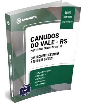 Capa: Apostila Prefeitura de Canudos do Vale - RS - Conhecimentos Comuns a todos os Cargos