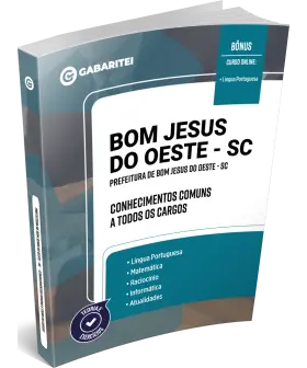 Capa: Apostila Prefeitura de Bom Jesus do Oeste - SC - Conhecimentos Comuns a todos os Cargos