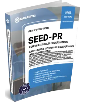 Capa: Apostila SEED-PR -  Secretaria Estadual de Educação do Paraná - Comum a todas as Especialidades de Educação Básica e Educação Profissional