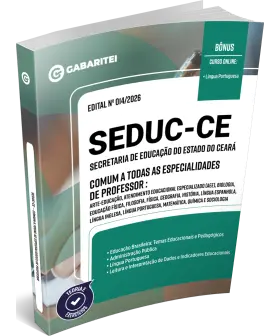 Capa: Apostila SEDUC-CE -  Secretaria de Educação do Estado do Ceará - Comum a todas as Especialidade de Professor