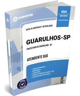 Capa: Apostila Prefeitura de Guarulhos - SP - Atendente SUS