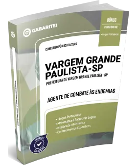 Capa: Apostila Prefeitura de Vargem Grande Paulista - SP - Agente de Combate às Endemias