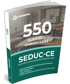 Capa: Caderno Questões SEDUC-CE -  550 Questões Gabaritadas