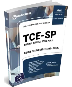 Capa: Apostila TCE-SP -  Auditor de Controle Externo – Direito