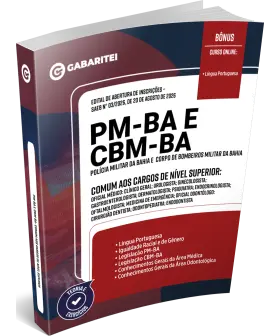 Capa: Apostila PM-BA e CBM-BA - Comum aos Cargos de Nível Superior