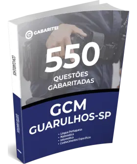 Capa: Caderno Questões Prefeitura de Guarulhos - SP - 550 Questões Gabaritadas