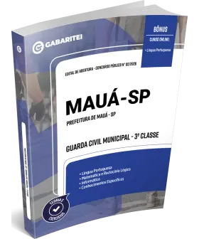 Capa: Apostila Prefeitura de Mauá - SP  - Guarda Civil Municipal - 3ª classe